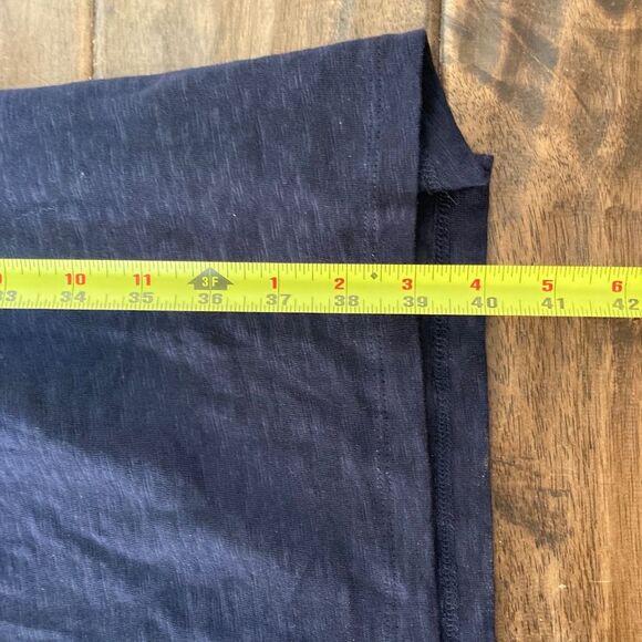 Talbots Nantucket Slub Side Tie Dress Womens Large Navy Nautical Preppy - Picture 8 of 10